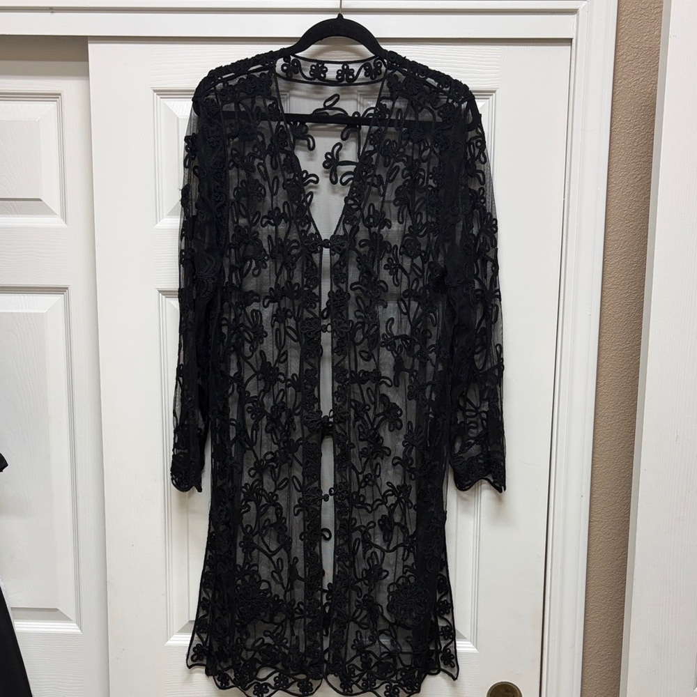 Elegant Black Lace Cover-Up
